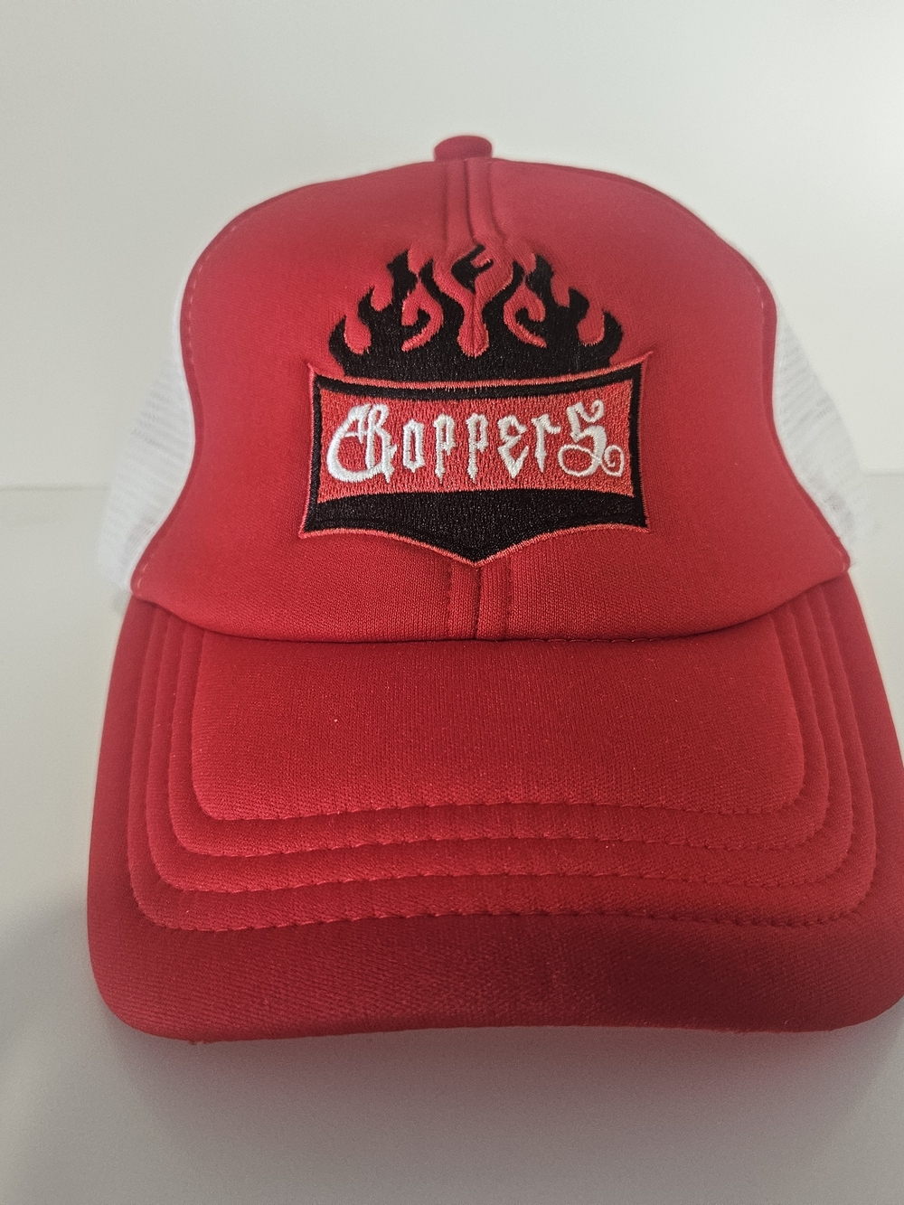 Red 'Choppers' Kids Trucker Hat by